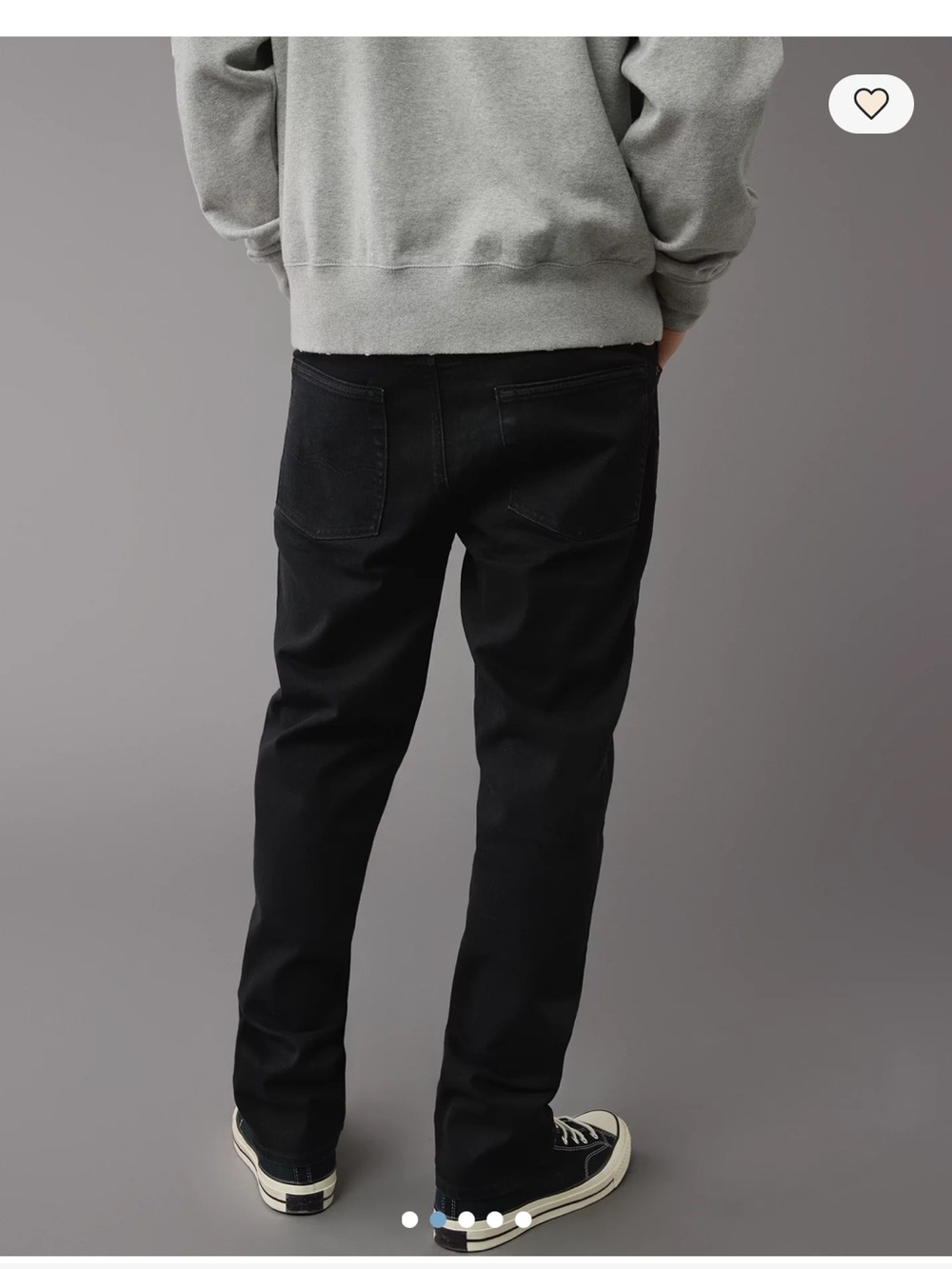 American Eagle Outfitters Men's Black Straight Jeans 34x36 TALL